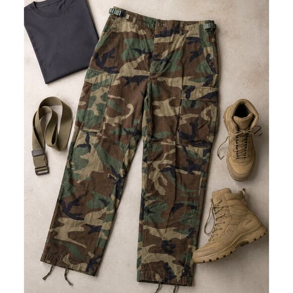 US Military Other - US Military Woodland Camo Cargo Pants Medium 31-35 Long Gorpcore Utility